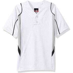 Alleson Athletic Boys Youth Baseball Jersey, White/Navy/Grey, Small in Saudi Arabia
