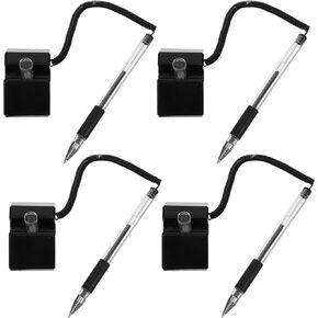 Professional Ballpoint Pen 0.5mm Black with Desk Stand, 4pcs Set Fixed Office Signing Pens for Business and Reception Use in Kuwait