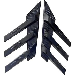 2 Pcs Car Rear Windshield Side Spoilers Compatible for Chevrolet Malibu 2016-2025, Side Vents Decoration Window Louvers Exterior Decorative Rear Accessories,Black in Kuwait