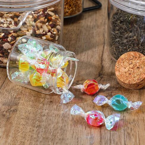 24 Pcs 50ml Mini Glass Bottles, Small Jars with Wood Cork Stoppers, Message Bottles for DIY Art Crafts Gift Valentine Wedding Birthday Party Favors Decorations in Saudi Arabia