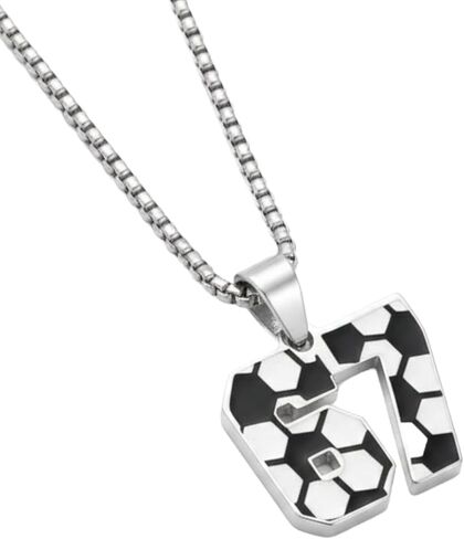 67 Necklace Basketball Soccer Baseball Team Number Pendant Inspirational Sport Necklaces Chunky Chain Football Jewelry Gift in Saudi Arabia