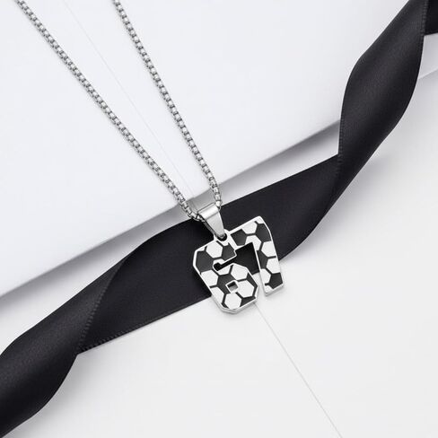 67 Necklace Basketball Soccer Baseball Team Number Pendant Inspirational Sport Necklaces Chunky Chain Football Jewelry Gift in Saudi Arabia