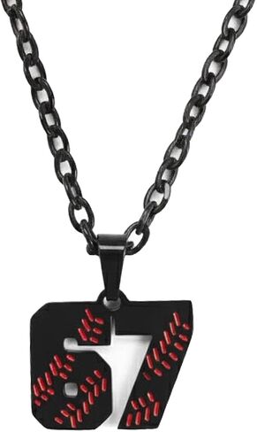 67 Necklace Basketball Soccer Baseball Team Number Pendant Inspirational Sport Necklaces Chunky Chain Football Jewelry Gift in Saudi Arabia