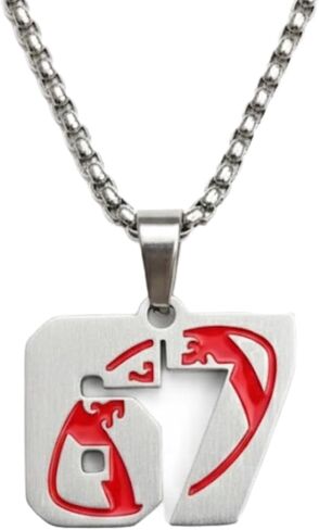 67 Necklace Basketball Soccer Baseball Team Number Pendant Inspirational Sport Necklaces Chunky Chain Football Jewelry Gift in Saudi Arabia