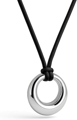 قلادات مكتنزة قلادة مطلية بالذهب قلادة ذهبية للنساء قلادة أنيقة 25.6 بوصة فضية 2 مستديرة in Kuwait