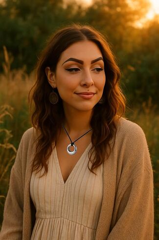 قلادات مكتنزة قلادة مطلية بالذهب قلادة ذهبية للنساء قلادة أنيقة 25.6 بوصة فضية 2 مستديرة in Kuwait