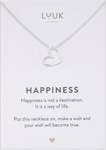 LUUK LIFESTYLE Cute Pendant Necklaces for Women, Modern, Dainty, Minimalist, 19 inch Adjustable, Waterproof, Non-Tarnish, Pearls|Hearts|Love, Gift Ideas for her, Stainless steel, Silver|Gold|Rose Gold in Saudi Arabia