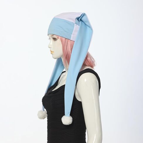 Carnival Jester Hat Long Ear Hat with Pom Pom Clown Halloween Accessory for Masquerade Party in Kuwait