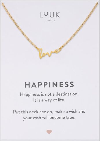 LUUK LIFESTYLE Cute Pendant Necklaces for Women, Modern, Dainty, Minimalist, 19 inch Adjustable, Waterproof, Non-Tarnish, Pearls|Hearts|Love, Gift Ideas for her, Stainless steel, Silver|Gold|Rose Gold in Saudi Arabia