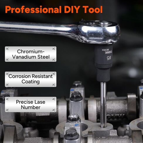 THINKWORK 12 Piece Magnetic Tap Socket Set, 1/4", 3/8" Square Drive Tap Handle Tool for Wrench in Saudi Arabia