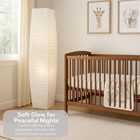 LIGHTACCENTS Rice Paper Floor Lamps for Living Room - 2-Pack White Paper Standing Lamps with On/Off Footswitch - Elegant Bedroom Decor Lamp for Bedroom - Versatile Lamps for Living Room in Saudi Arabia