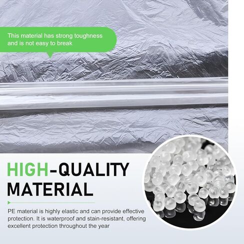 4 PCS Disposable Car Covers, 11.48Ft x 19.69Ft Clear Plastic Car Covers, Dust and Rainproof Garage Cover with Elastic Band, Universal for Most Cars (Medium) in Saudi Arabia