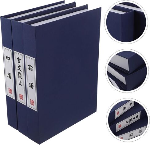 Ciieeo 3pcs Vintage Decorative Fake Book for Home Decor Chinese Style Simulation Bookshelf Props for Living Room Study and Photography Decor in Saudi Arabia