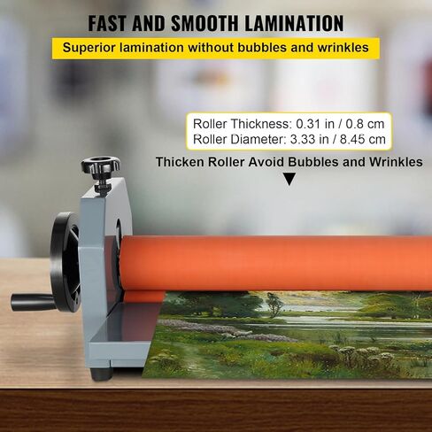 Happybuy 51 Inch Cold Laminator - Manual Vinyl Photo Film. Hand Crank Pressure. 10mm Laminator in Saudi Arabia