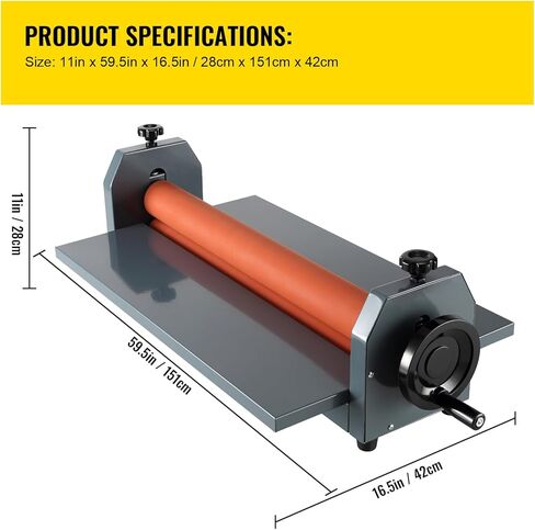 Happybuy 51 Inch Cold Laminator - Manual Vinyl Photo Film. Hand Crank Pressure. 10mm Laminator in Saudi Arabia