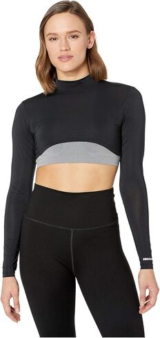 Jamie Sadock Sunsense® 35 SPF Lightweight Long Sleeve Mock Neck Crop Layering Top Moonlit MD in Saudi Arabia