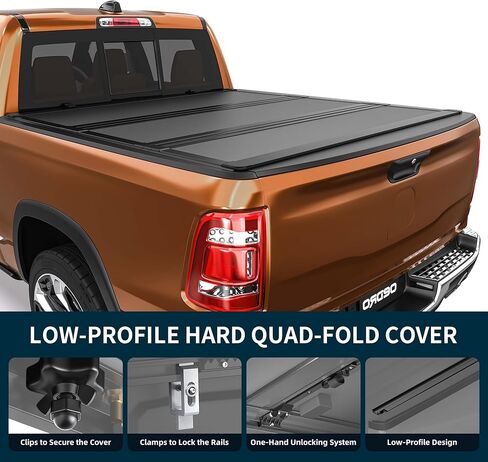 OEDRO Hard Tri-Fold Low-Profile Tonneau Cover Fit for Chevy Silverado/GMC Sierra 1500 New Body 2019-2026 with 5.8ft Bed Without Multi-Flex Tailgate in Saudi Arabia