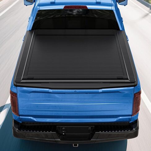غطاء تونيو صلب قابل للسحب يناسب 2015-2026 فورد F150 | سرير F150 Lightning مقاس 5 أقدام و5 بوصات (66 بوصة)، أسود من الألومنيوم المقاوم للماء، متوافق مع العارضة ورفوف البضائع in Saudi Arabia