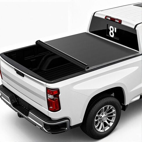 Soft Quad-fold Truck Bed Tonneau Cover Compatible with 2007-2026 Chevy Silverado/GMC Sierra 1500, Fleetside 6.6FT/78.9inch Bed in Saudi Arabia