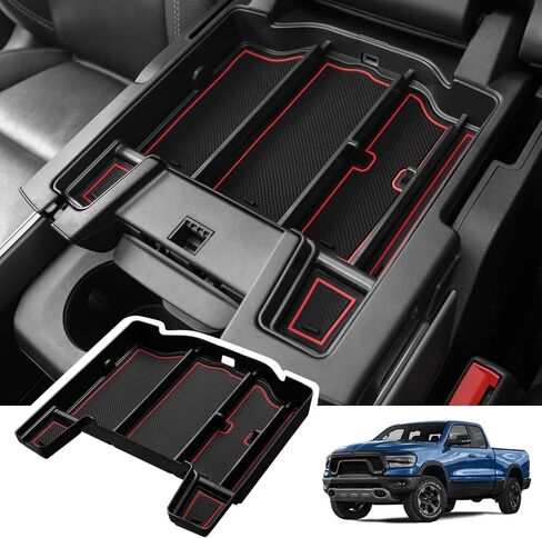 Motrobe Glove Box Organizer for Dodge 2019 2020 2021 2022 2023 RAM 1500 ABS Organizer Divider Accessories Black in Kuwait