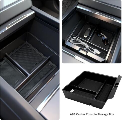 Armrest Center Console Storage Organizer Kit for Tesla Model 3 Highland 2024-2025 & Model Y Juniper 2025-2026 - with Cup Holder Car Interior Storage Accessories in Saudi Arabia