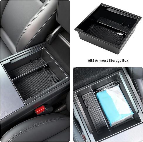Armrest Center Console Storage Organizer Kit for Tesla Model 3 Highland 2024-2025 & Model Y Juniper 2025-2026 - with Cup Holder Car Interior Storage Accessories in Saudi Arabia