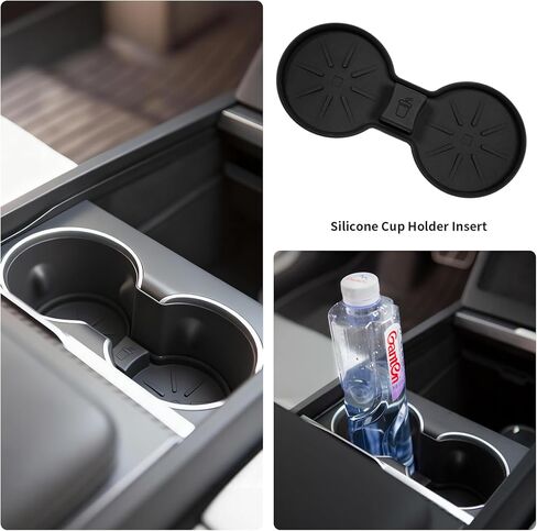 Armrest Center Console Storage Organizer Kit for Tesla Model 3 Highland 2024-2025 & Model Y Juniper 2025-2026 - with Cup Holder Car Interior Storage Accessories in Saudi Arabia