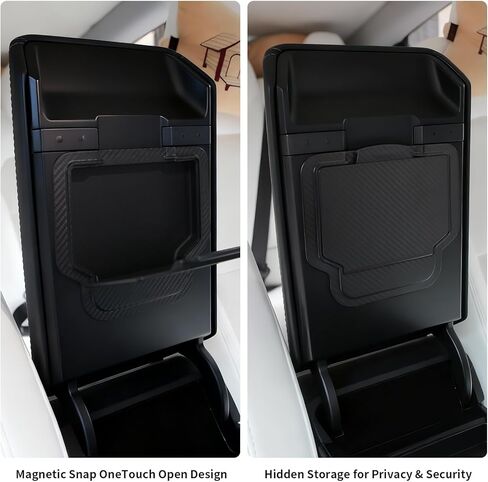 Armrest Center Console Storage Organizer Kit for Tesla Model 3 Highland 2024-2025 & Model Y Juniper 2025-2026 - with Cup Holder Car Interior Storage Accessories in Saudi Arabia