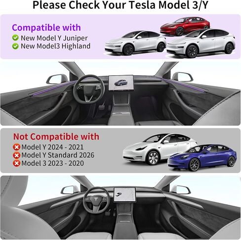 Armrest Center Console Storage Organizer Kit for Tesla Model 3 Highland 2024-2025 & Model Y Juniper 2025-2026 - with Cup Holder Car Interior Storage Accessories in Saudi Arabia