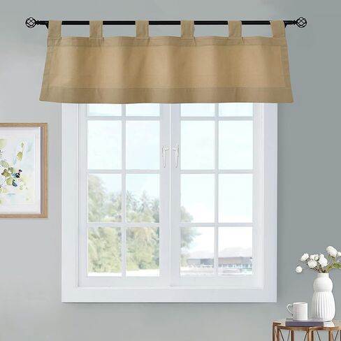 Loft Living Winmate Insulated Cotton Tab Top Valance 40" x 15" in Khaki in Kuwait