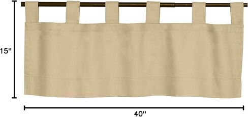 Loft Living Winmate Insulated Cotton Tab Top Valance 40" x 15" in Khaki in Kuwait