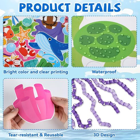 Christian Religious Under The Sea Bulletin Board Set Bible Verse Back to School Ocean Sea Animal Classroom Bulletin Board Decorations DIY 3D Octopus Cutouts for Sunday School VBS Chalkboard Wall Decor in Saudi Arabia