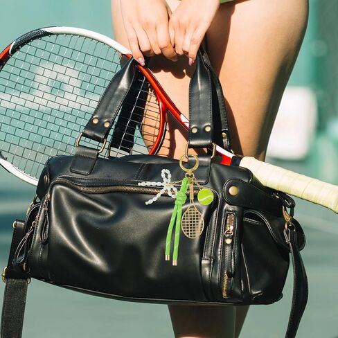 Gold Tennis Keychain, Tennis Racket with Ball Keychain Key Ring Mini Cute TennisRacket Ball Keychains with Peal, Mini Metal TennisKeychain for Women Men Gifts Christmas Gifts Sport Lovers Team in Saudi Arabia