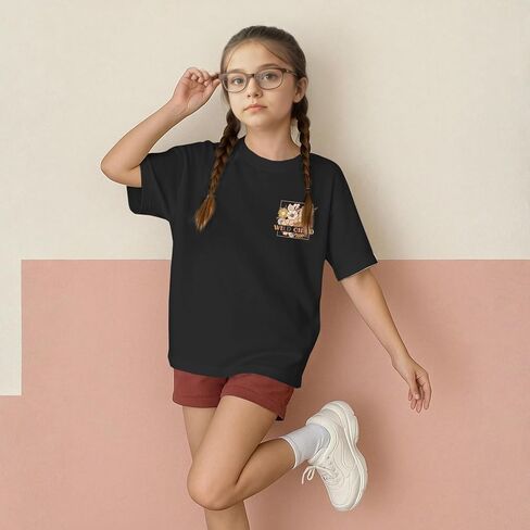 قميص بناتي مزين بالزهور قمصان أطفال برية لطيفة قمصان Tween Girl Wildflower تي شيرت جرافيك تي شيرت عتيق للفتيات قطع علوية صيفية in Kuwait