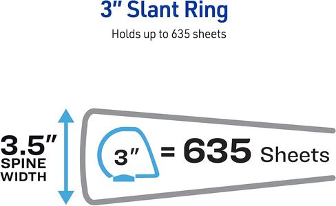 مجلدات عرض متينة من Avery، حلقات مائلة بلمسة واحدة مقاس 3 بوصات، سوداء، تحمل ورقًا مقاس 8-1/2 بوصة × 11 بوصة، سعة 635 ورقة، عمود فقري عريض 3.5 بوصة، رائعة لتنظيم التقارير والمشروعات (6 عبوات من 17041) in Kuwait