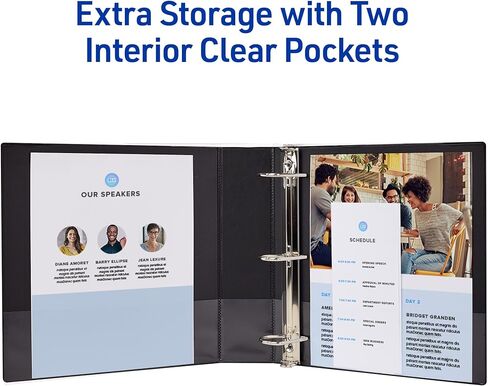 مجلدات عرض متينة من Avery، حلقات مائلة بلمسة واحدة مقاس 3 بوصات، سوداء، تحمل ورقًا مقاس 8-1/2 بوصة × 11 بوصة، سعة 635 ورقة، عمود فقري عريض 3.5 بوصة، رائعة لتنظيم التقارير والمشروعات (6 عبوات من 17041) in Kuwait