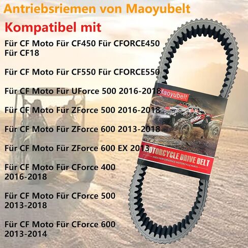 Drive Belt Suitable for CF Moto CF450 CF550 CForce 400 500 600 Swat Trail Tracker Snyper UForce ZForce 500 600 X5 X6 Z6 0180-055000-0001 Clutch Belt in Saudi Arabia