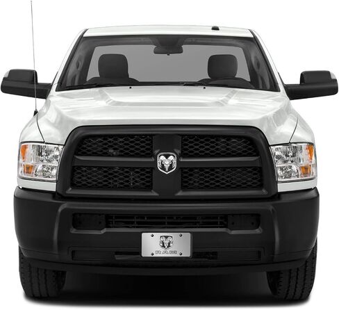 iPick Image Made for RAM 3D Metal Dual Logo Mirror Chrome Stainless Steel License Plate in Saudi Arabia