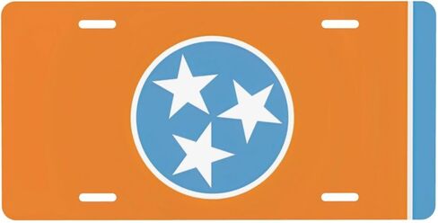 Tennessee License Plate - Premium Aluminum 12x6 Waterproof Tri-Star Mountain Design State Pride Car Decor Gift - Flat Print in Saudi Arabia