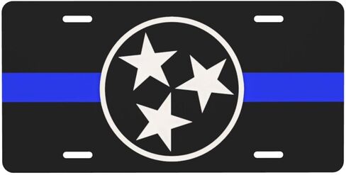 Tennessee License Plate - Premium Aluminum 12x6 Waterproof Tri-Star Mountain Design State Pride Car Decor Gift - Flat Print in Saudi Arabia