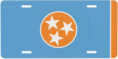Tennessee License Plate - Premium Aluminum 12x6 Waterproof Tri-Star Mountain Design State Pride Car Decor Gift - Flat Print in Saudi Arabia