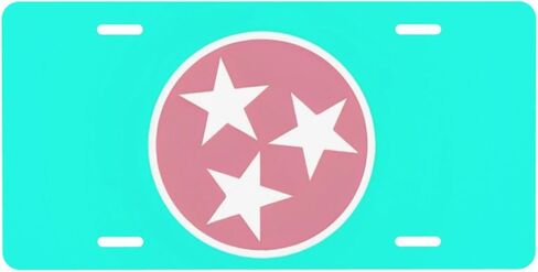 Tennessee License Plate - Premium Aluminum 12x6 Waterproof Tri-Star Mountain Design State Pride Car Decor Gift - Flat Print in Saudi Arabia