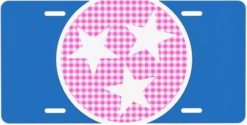 Tennessee License Plate - Premium Aluminum 12x6 Waterproof Tri-Star Mountain Design State Pride Car Decor Gift - Flat Print in Saudi Arabia