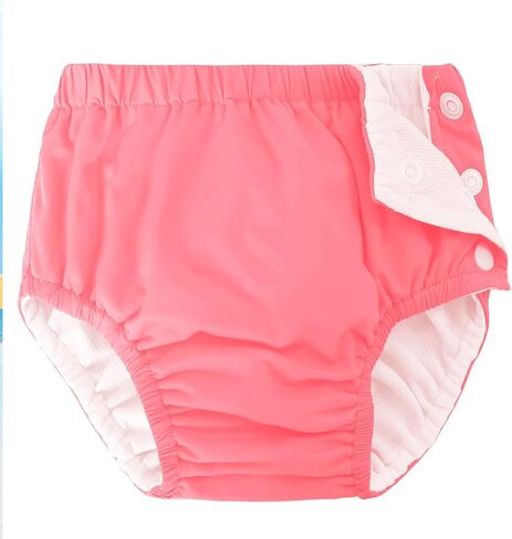 Baby Newborn Reusable Swim Diapers Infant Unisex Washable Swim Diaper Toddler Swimming Diapers White, 6-18 Months in Saudi Arabia