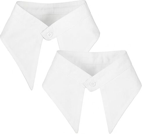 2 Packs Fake Collar Detachable Dickey Collar for Women, Faux False Shirt Collars for Blouse Collared Blouse Half Shirt in Saudi Arabia