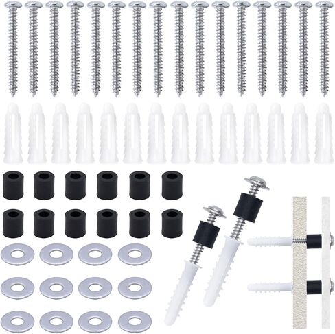 طقم تركيب بيجبورد مكون من 120 قطعة، ملحقات تركيب ألواح بيجبورد، مجموعة فواصل بيجبورد تتضمن براغي ومرساة وفواصل وغسالات للوحة بيجبورد مقاس 1/4 بوصة (30 مجموعة) in Kuwait