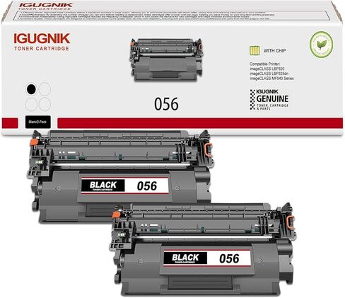 2-Pack Black 056 3007C001 Toner Cartridges(with chip), Replacement for Canon 056 3007C001 for imageCLASS LBP320 imageCLASS LBP325dn imageCLASS MF540 Series Printer in Kuwait