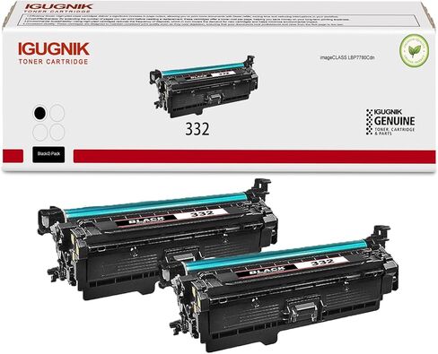 2-Pack CRG 332 خراطيش حبر سوداء عالية الإنتاجية بديلة لطابعة Canon CRG 332 لطابعة imageCLASS LBP7780Cdn in Kuwait