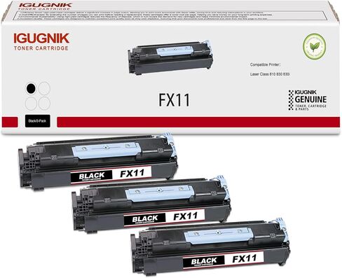 3-Pack Black Cartridge FX11 Toner Cartridges, Replacement for Canon Cartridge FX11 for Laser Class 810 830 830i Printer in Kuwait
