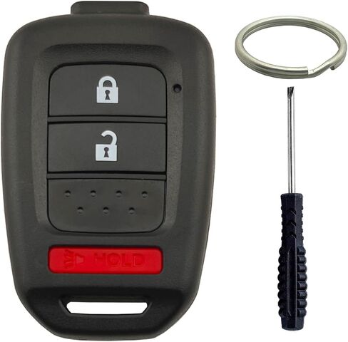 لا يتطلب القطع - غطاء غطاء مفتاح Fob يناسب Honda Accord Civic CRV HRV 2013-2021 مفتاح التحكم عن بعد للدخول بدون مفتاح Fob 4 غطاء وسادة MLBHLIK6-1TA MLBHLIK6-1T (4 أزرار A) in Kuwait